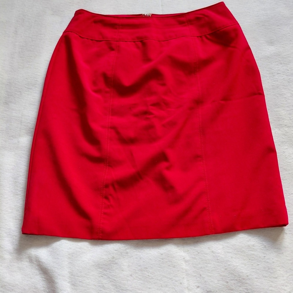 Worthington Red Pencil Skirt Size 12 Women